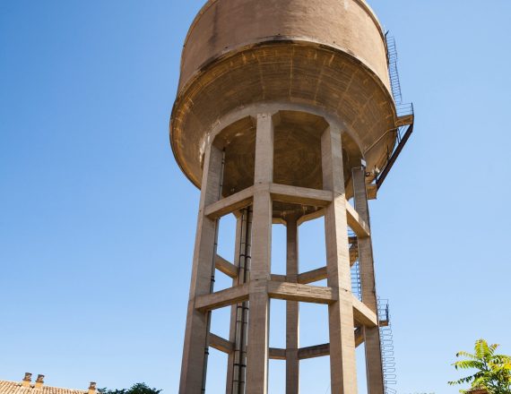 Water tower in the city center. Huesca